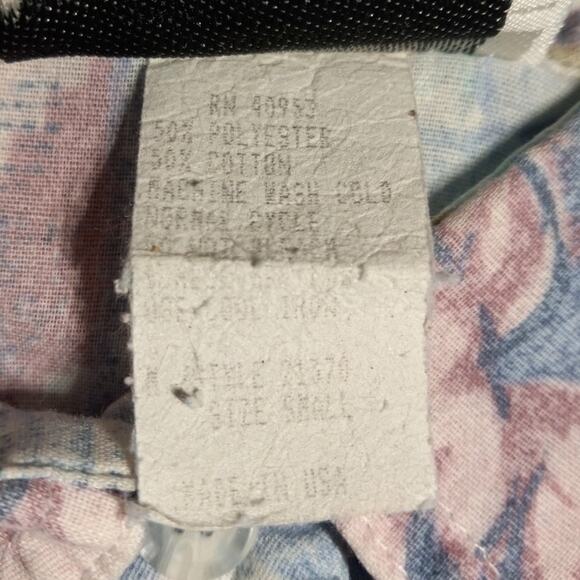 Vintage 80s Casey & Max Pastel Floral Blouse Sz Small Kitschy Grannycore Retro - Picture 6 of 10